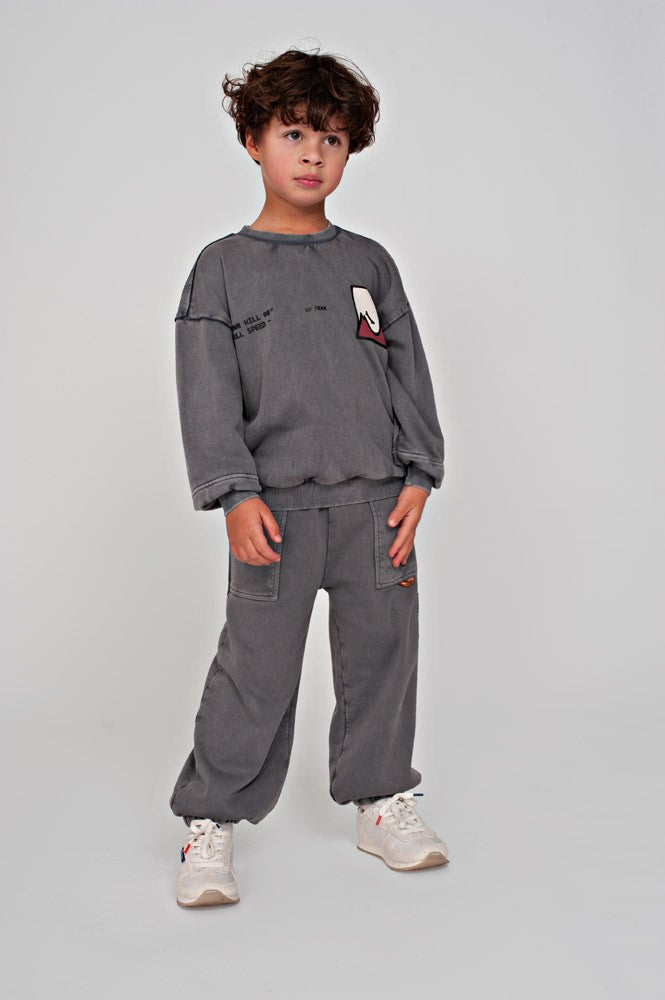 Sturdy Sweater mit Rückendruck Oversized - Mountain Top Grau 71600669