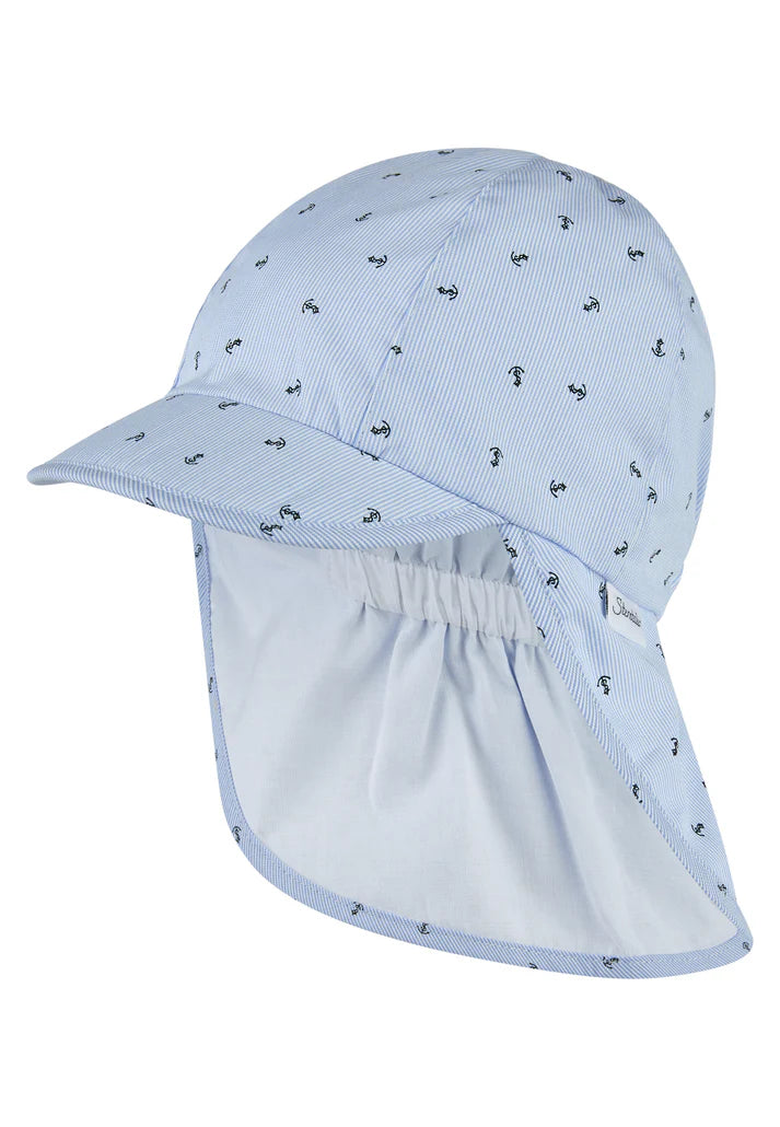 Sterntaler Schirmmütze UV30 mit Nackenschutz 1612649 –Anker Beige