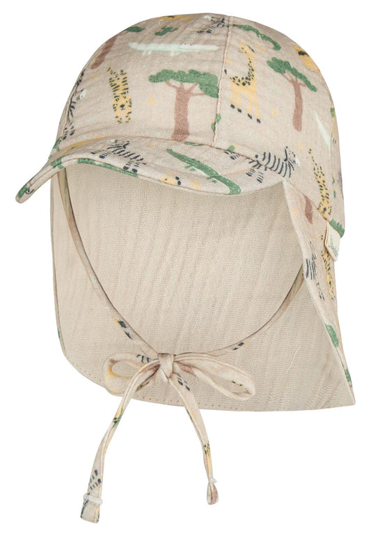 Sterntaler Schirmmütze UV30 mit Nackenschutz 1602632 –  Safari Beige
