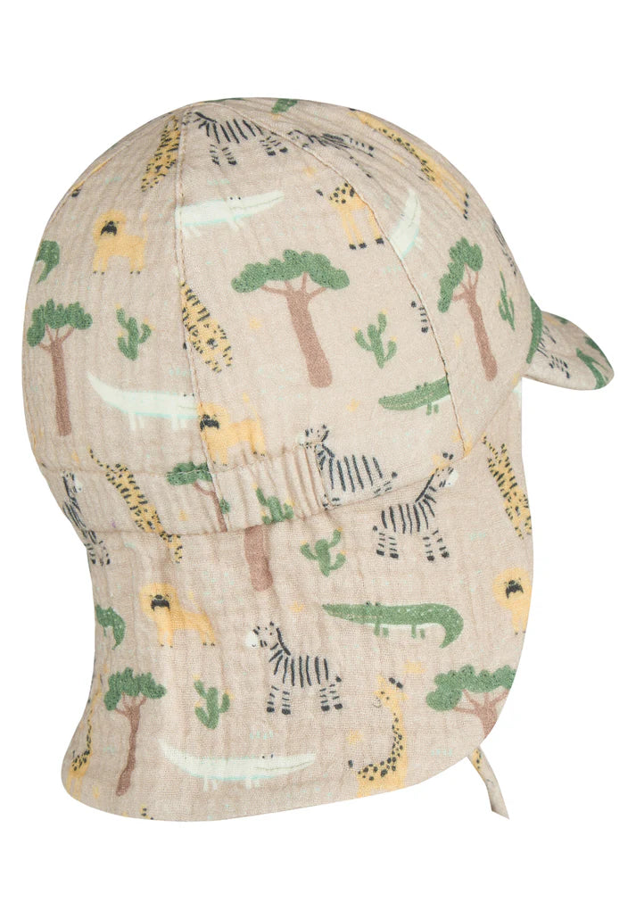 Sterntaler Schirmmütze UV30 mit Nackenschutz 1602632 –  Safari Beige