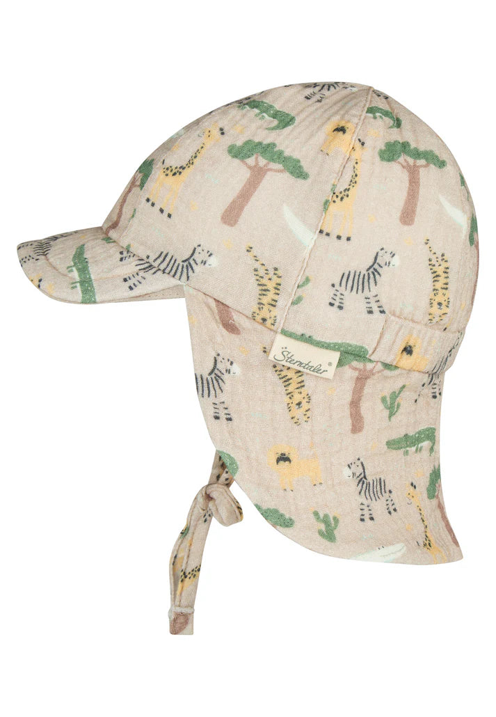 Sterntaler Schirmmütze UV30 mit Nackenschutz 1602632 –  Safari Beige