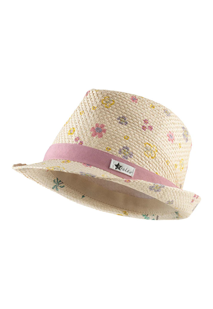 Sterntaler Strohhut Blumen UV30 1412580 – Sand
