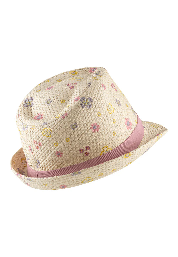 Sterntaler Strohhut Blumen UV30 1412580 – Sand