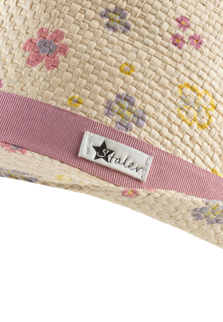 Sterntaler Strohhut Blumen UV30 1412580 – Sand