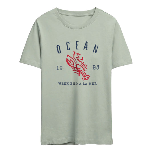 Week-end à la mer Kinder T-Shirt Tespapret – Hellkhaki