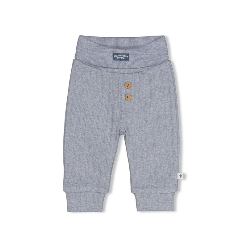 feetje Geriptes Hose - Breakfast Buddy Blue Melange