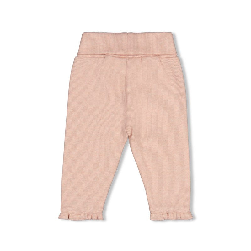 feetje Gerippte Hose - Fall in Love Pink Melange