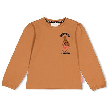 jubel Longsleeve mit Rückendruck - City Chic Camel