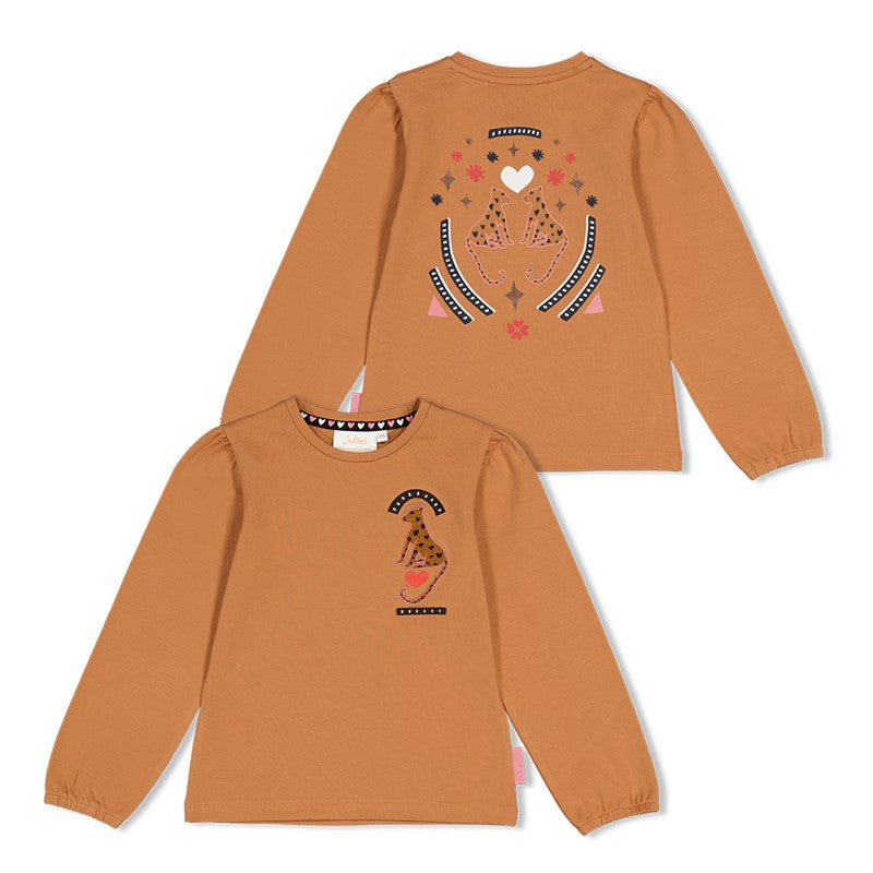 jubel Longsleeve mit Rückendruck - City Chic Camel