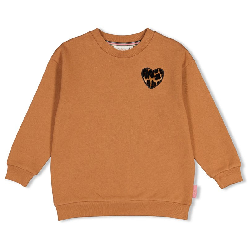 jubel Sweater mit Rückendruck Relaxed Fit - City Chic Camel