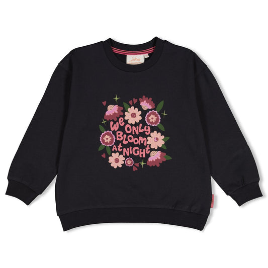Jubel Sweater Relaxed Fit Moon Flowers Anthrazit 91600479