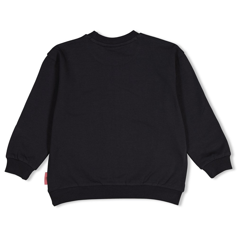 Jubel Sweater Relaxed Fit Moon Flowers Anthrazit 91600479