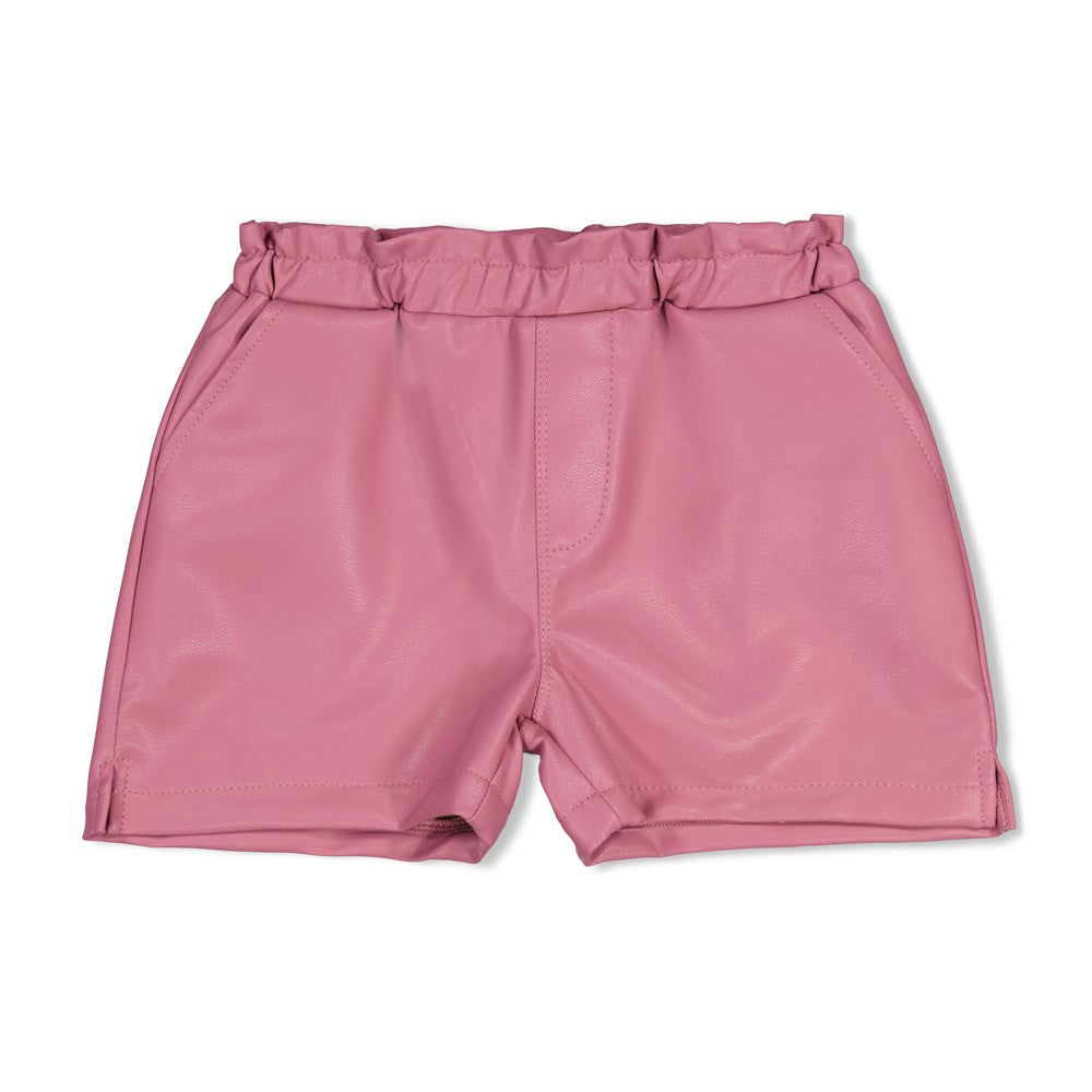 Jubel Short im Lederlook „Moon Flowers“ – Mauve 92100152