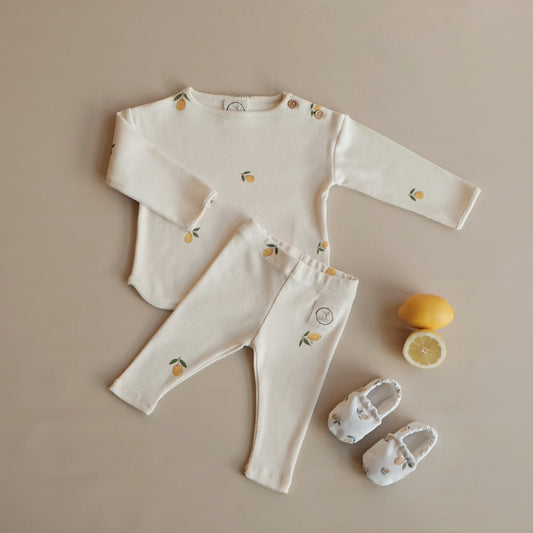 Cosy Roots Organic Rib Sweatshirt - Pure Lemon