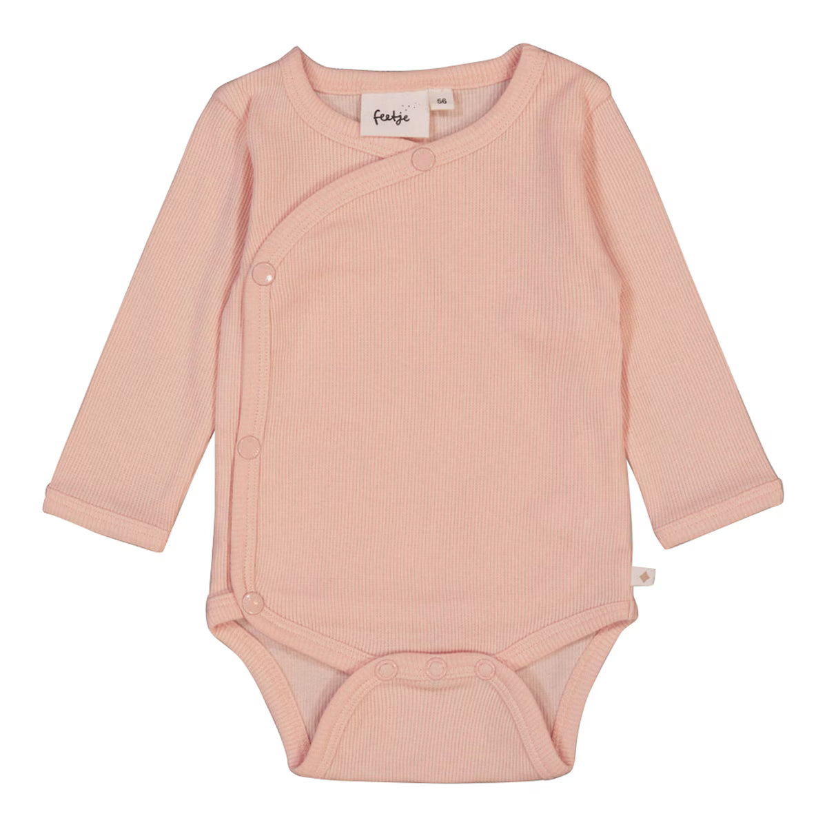 feetje Wickelbody langarm Ripp rosa