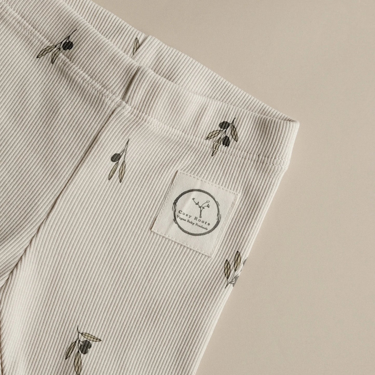Cosy Roots Organic Rib Leggings - Tiny Olives