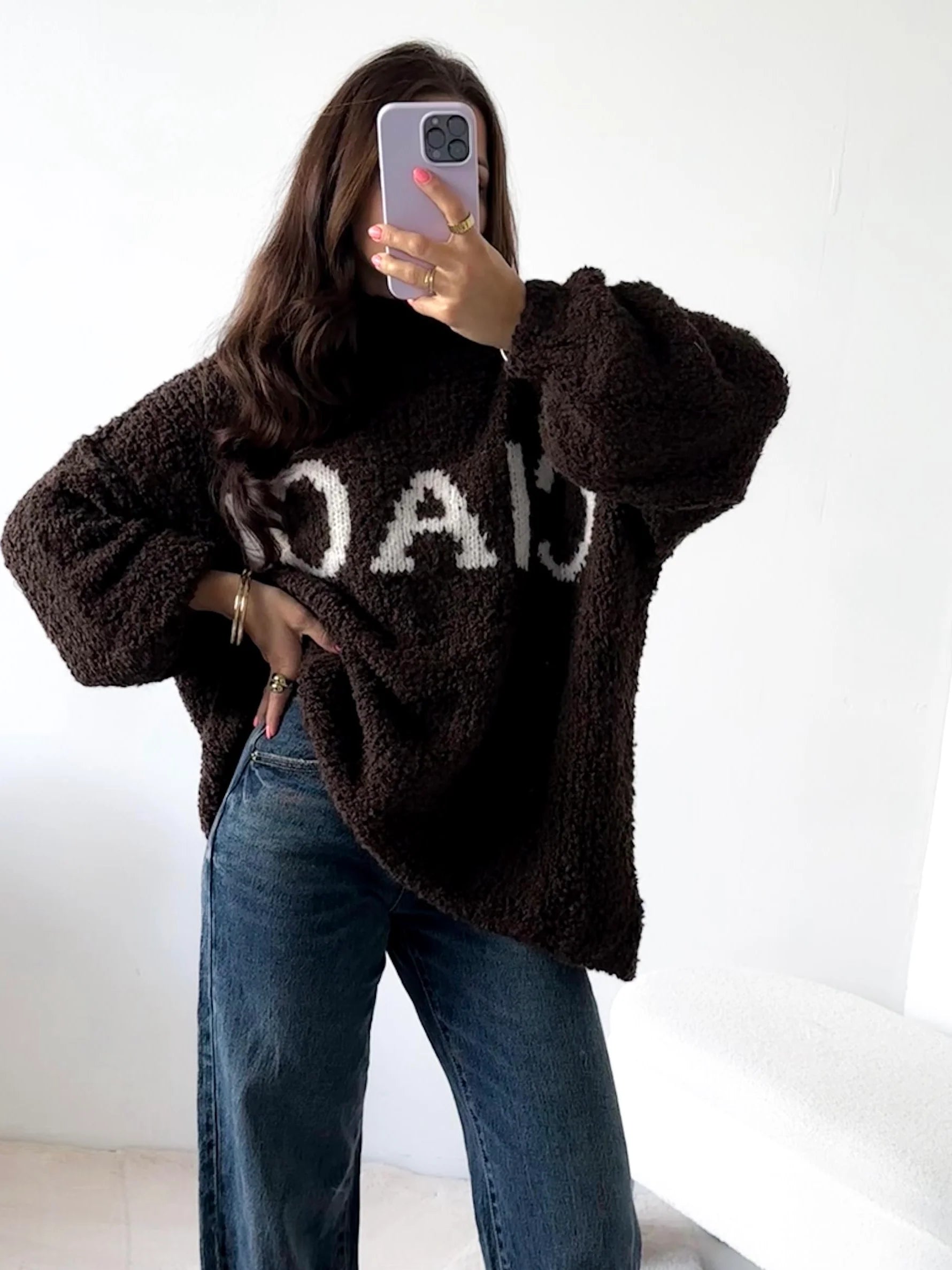 Pullover CIAO Chocolate mit Creme