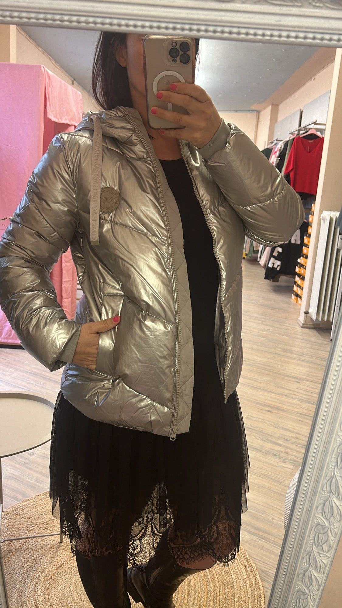 Zwillingsherz Jacke Silber