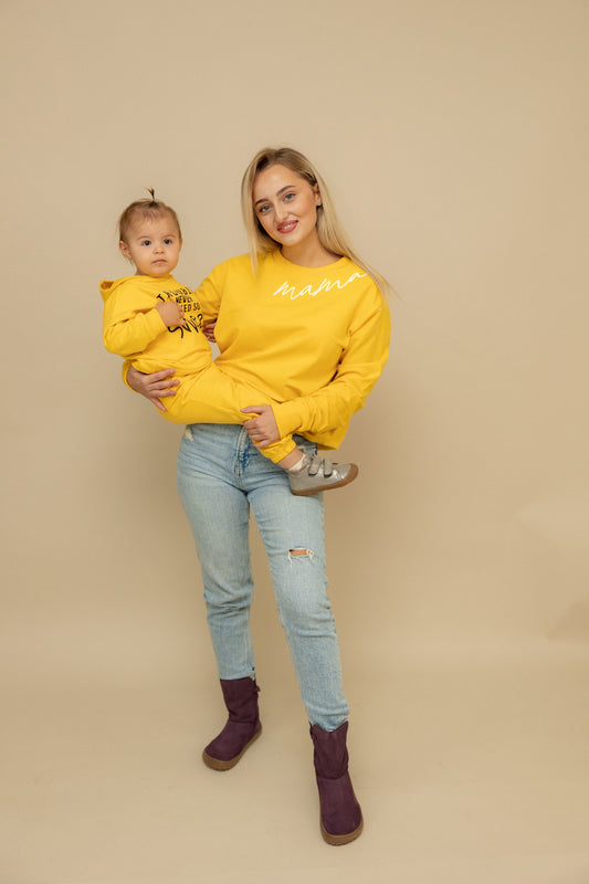 Sweatshirt "Mama" gelb
