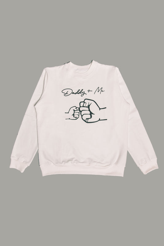 "Daddy & Me" Sweatshirt weiß