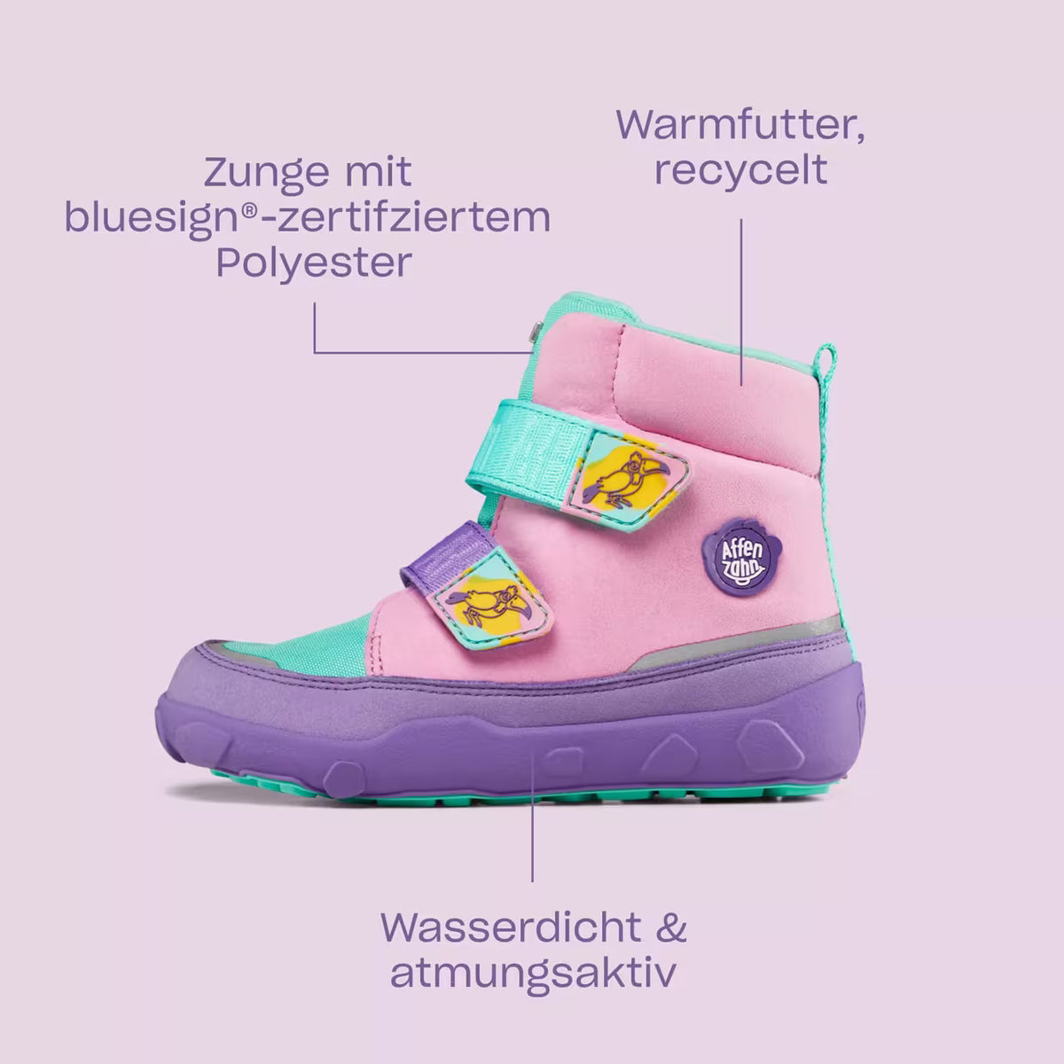 Affenzahn Mid Boot Vegan Comfy Bunny Petrol
