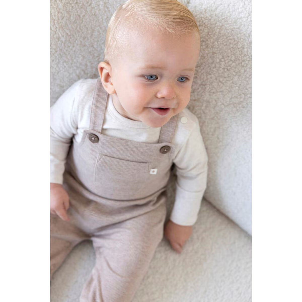 feetje Latzhose Ripp Taupe