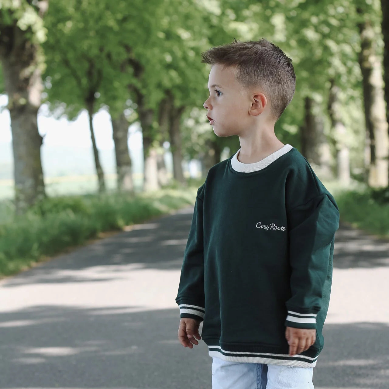 Cosy Roots Family Sweatshirt Kids - Vintage Green