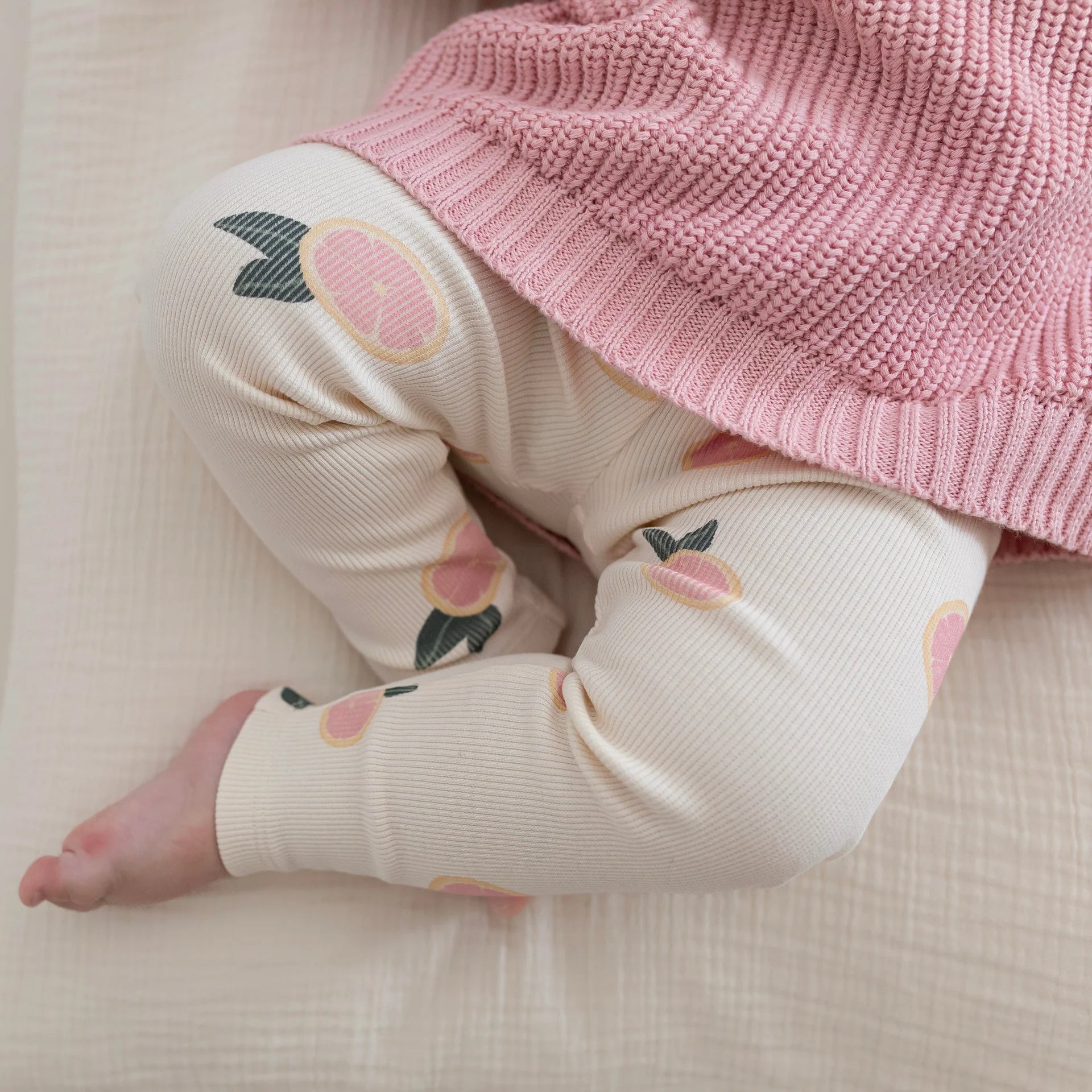 Cosy Roots Organic Rib Leggings - Little Grapefruits