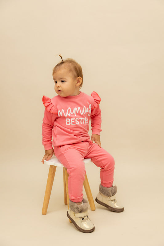 "Mama‘s bestie" Sportanzug rosa