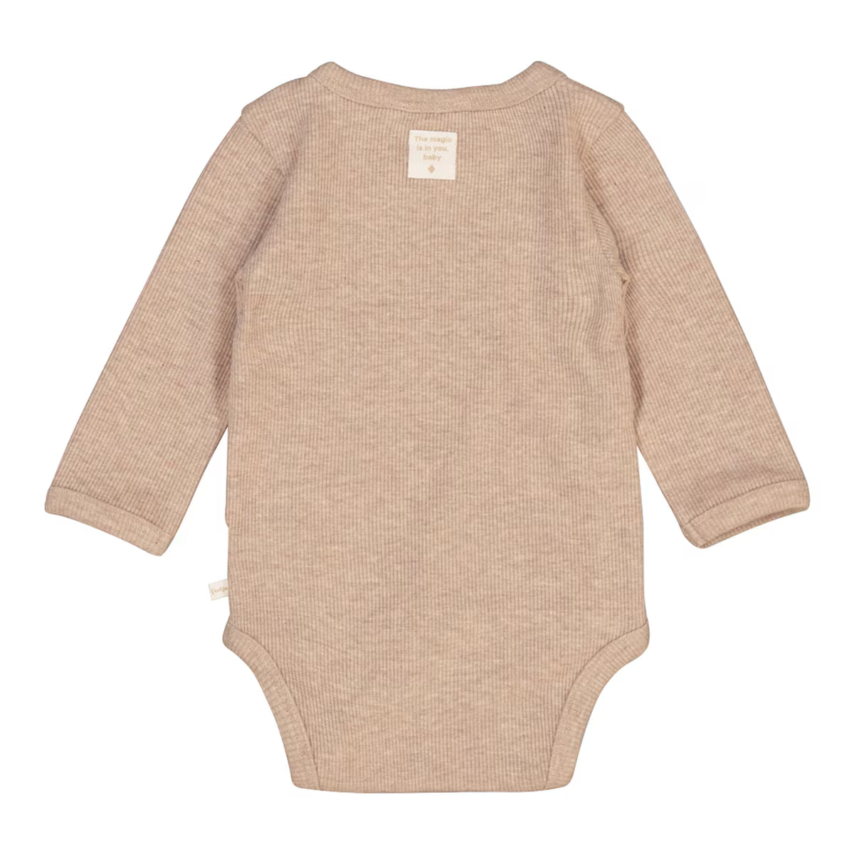 feetje Wickelbody langarm Ripp taupe