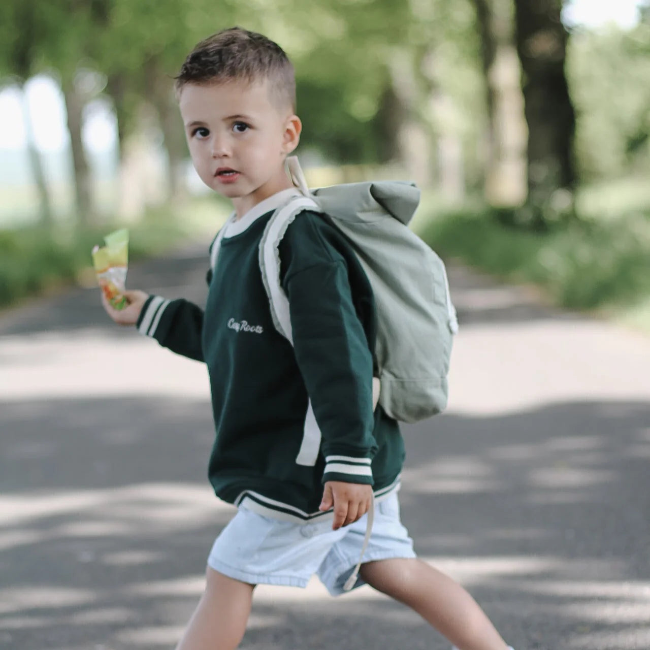 Cosy Roots Family Sweatshirt Kids - Vintage Green