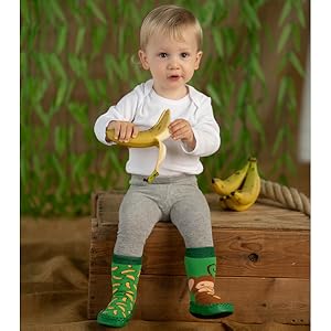 Kinder Antirutschsocken/ Hausschuh Affe
