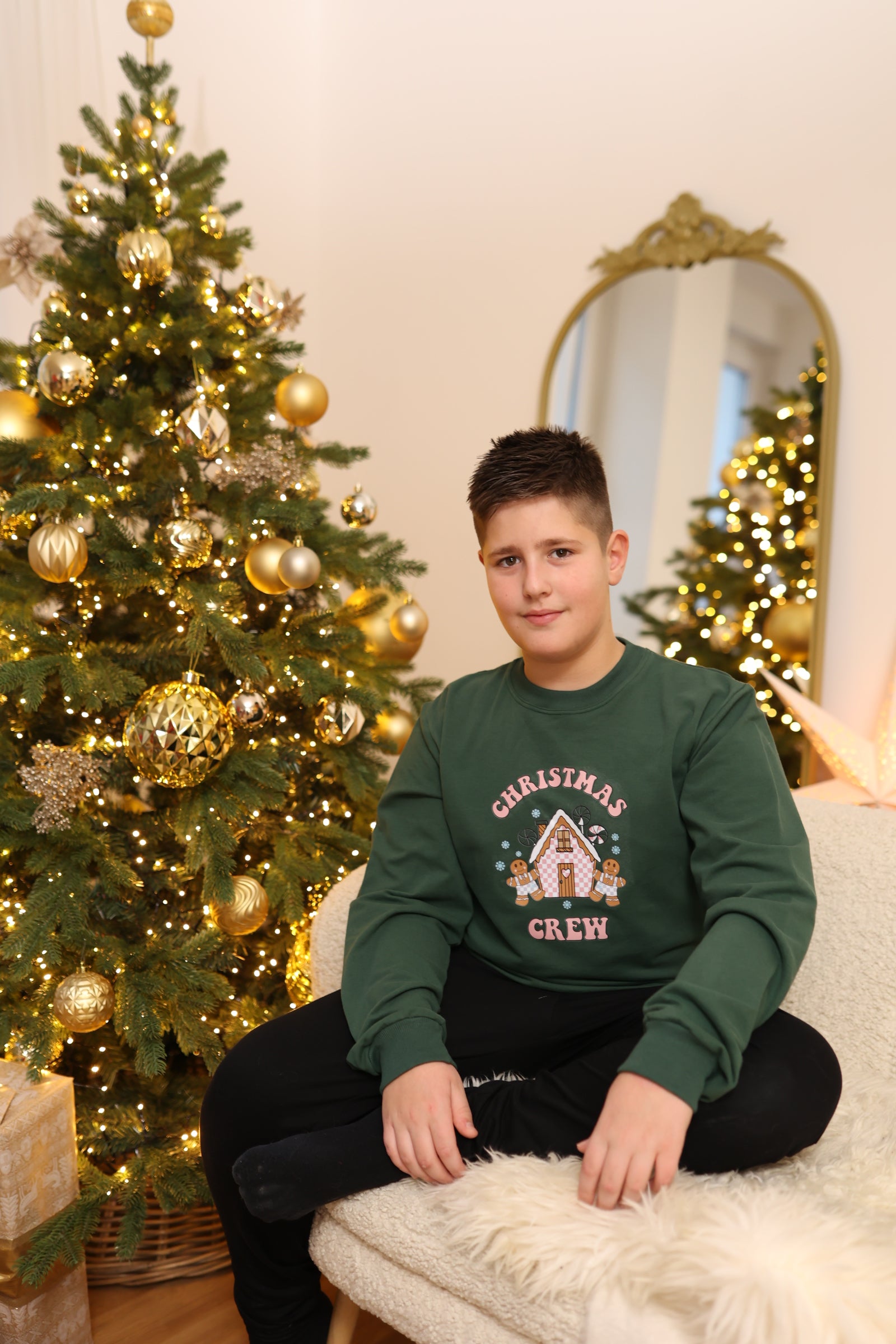 Christmas Crew Männer Sweatshirt grün