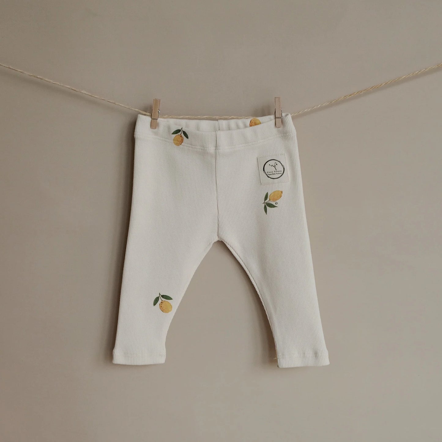 Cosy Roots Organic Rib Leggings - Pure Lemon
