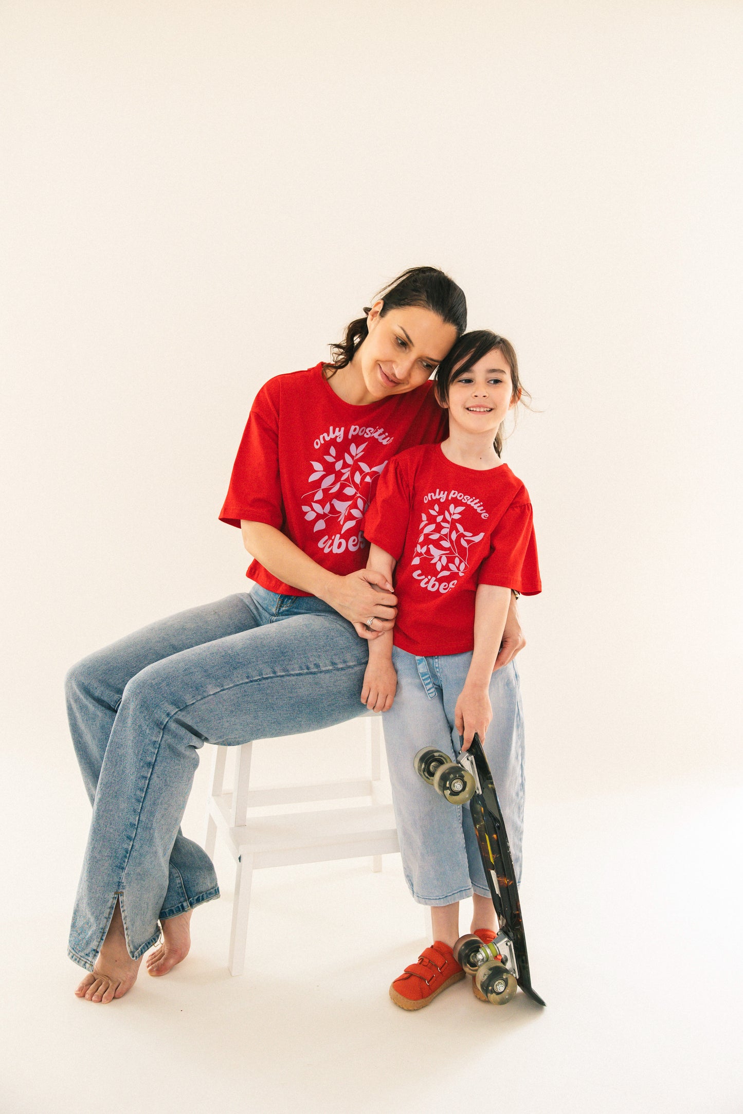 Positive Vibes Mädchen T-Shirt