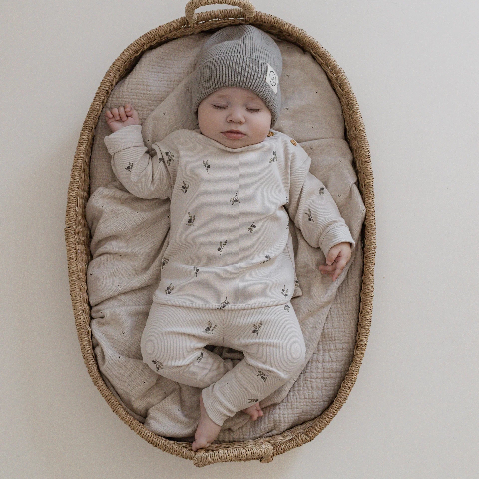 Cosy Roots Organic Rib Leggings - Tiny Olives