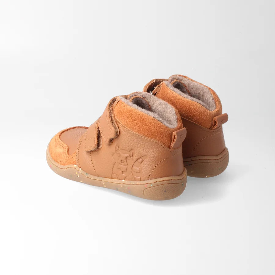 bLIFESTYLE VEGAN Barfuß-Halbschuh WaschbärSTYLE haselnuss