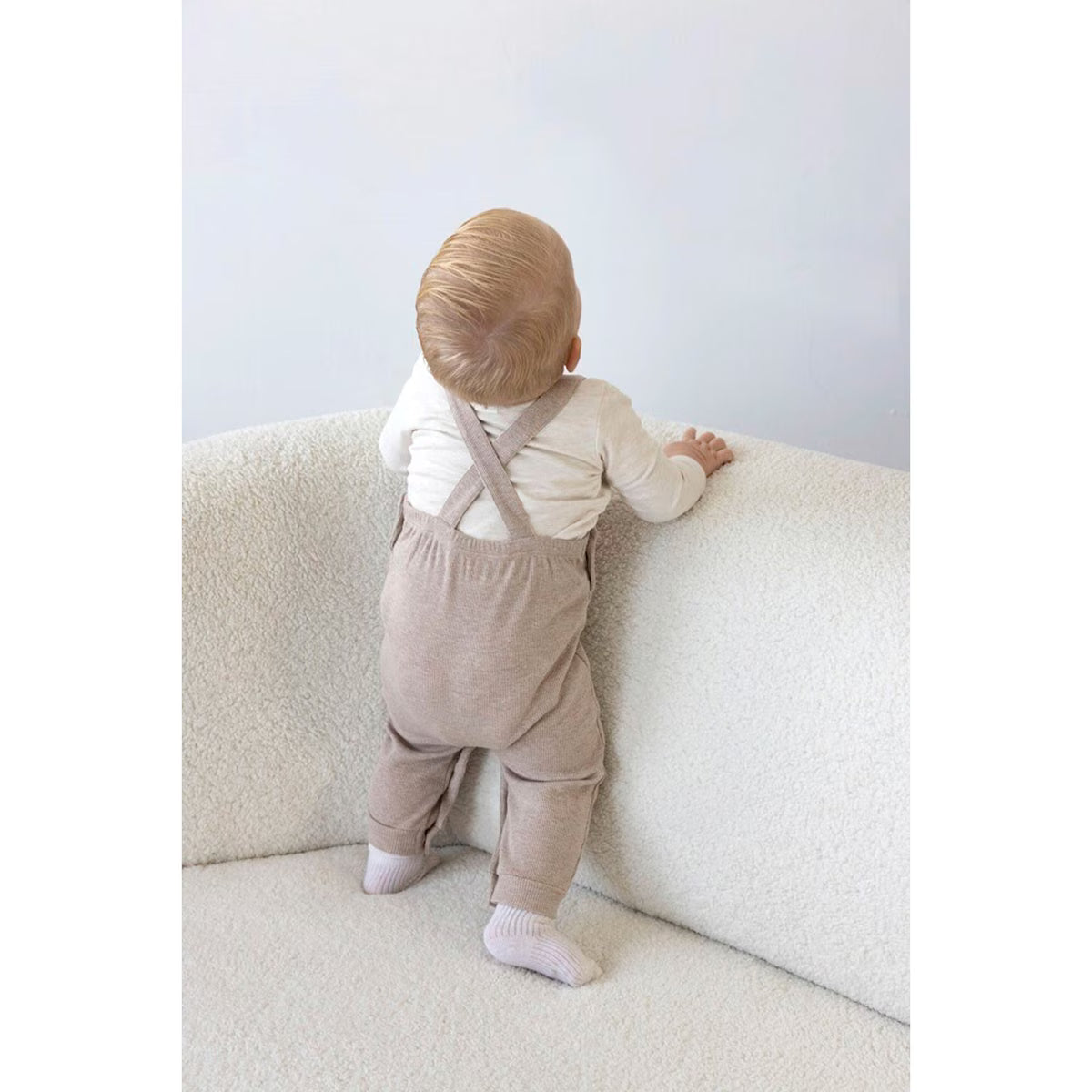 feetje Latzhose Ripp Taupe