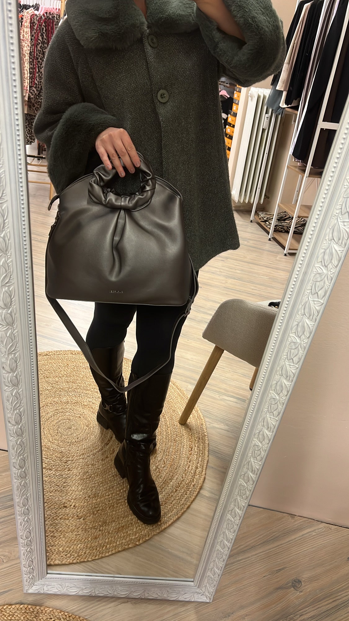 Damen Poncho/ Mantel green