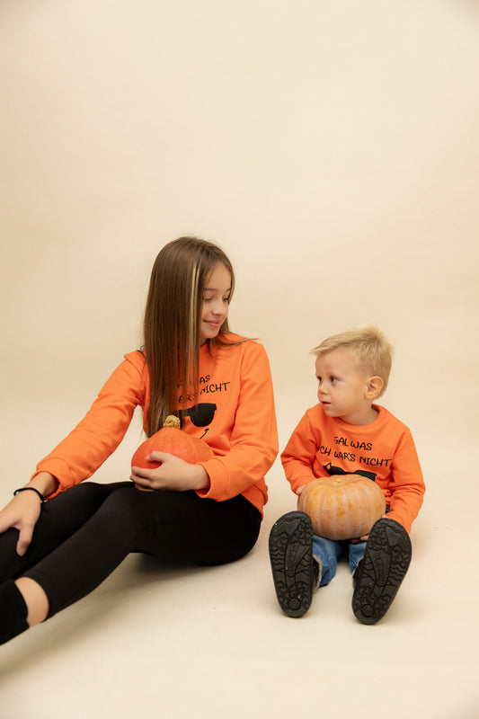 "Egal was ich war‘s nicht" Sweatshirt orange