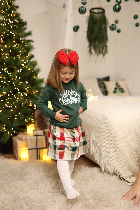 Merry Christmas Kinder Sweatshirt Grün