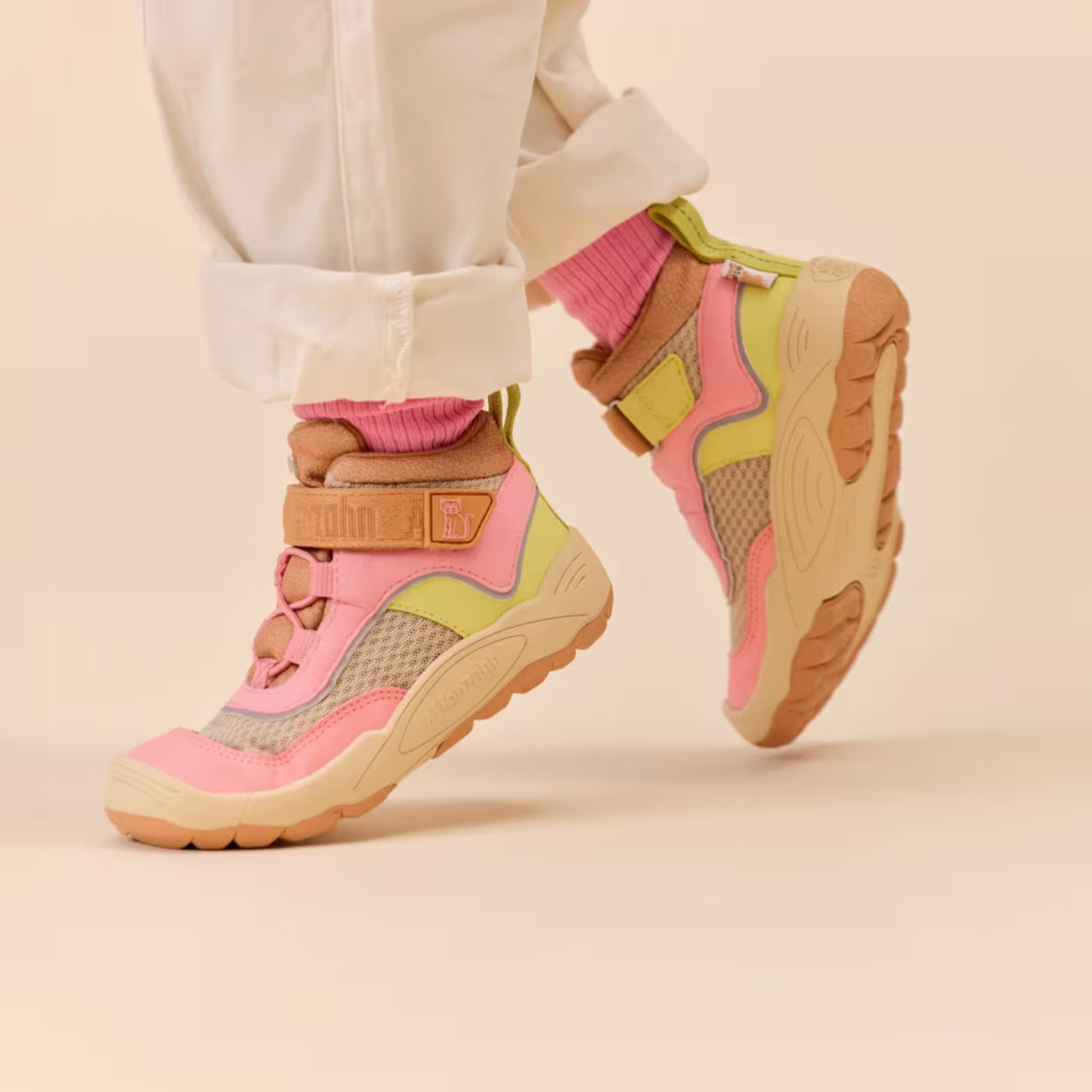 Affenzahn Low Boot Vegan Explory Cat Pink