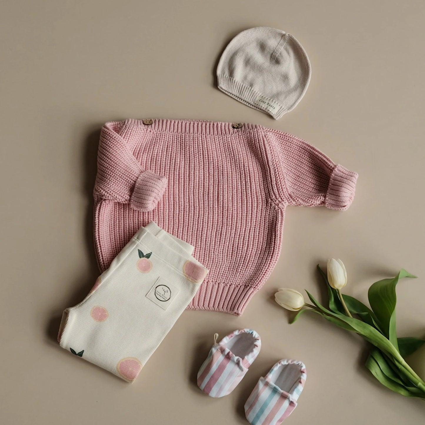 Cosy Roots Organic Rib Leggings - Little Grapefruits