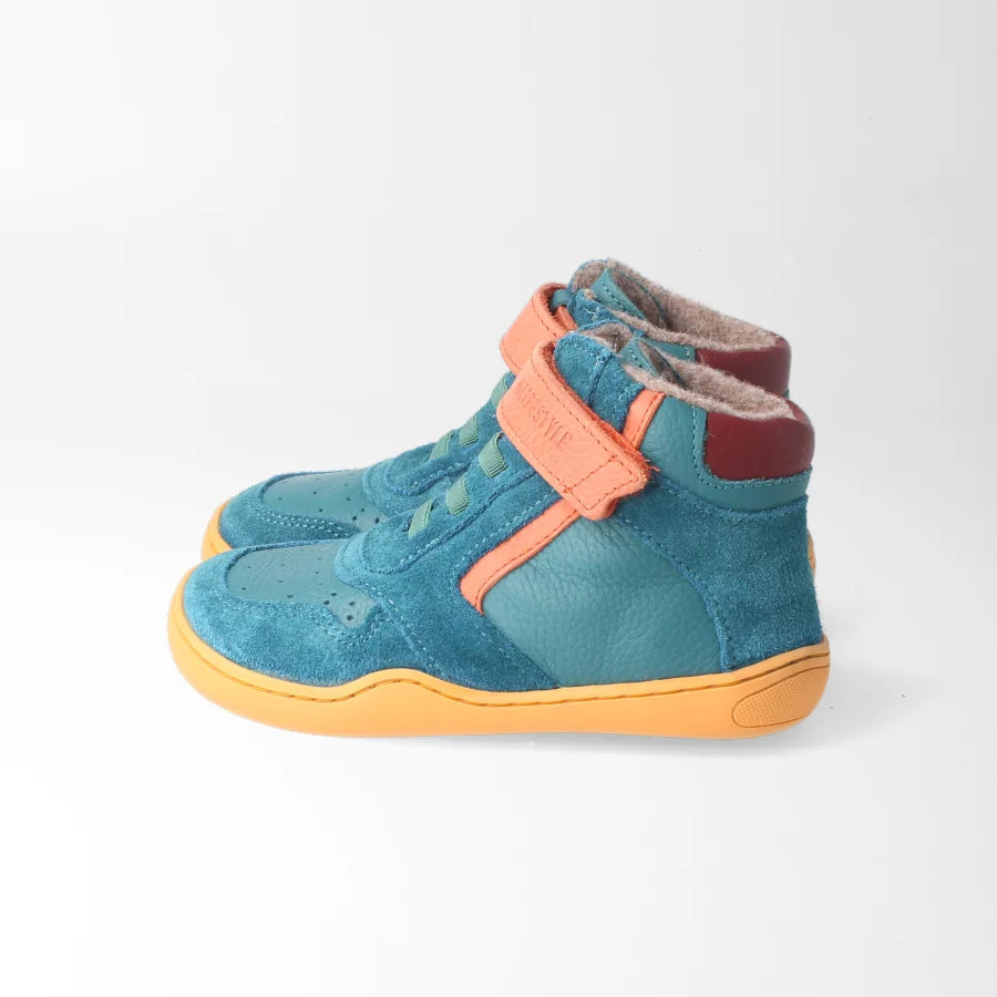 bLIFESTYLE Barfuß-Sneaker / Halbschuh BREIT anurafroschSTYLE petrol