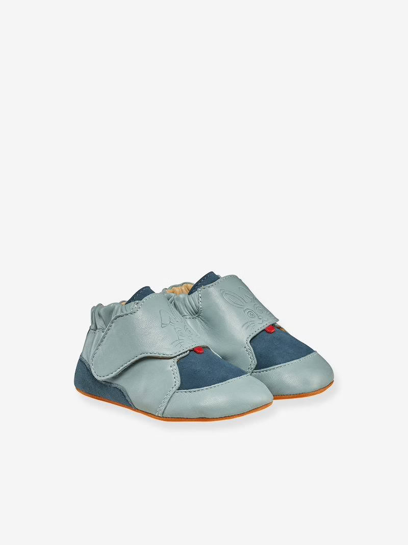 Krabbelschuh Leather Crawly Bunny Petrol