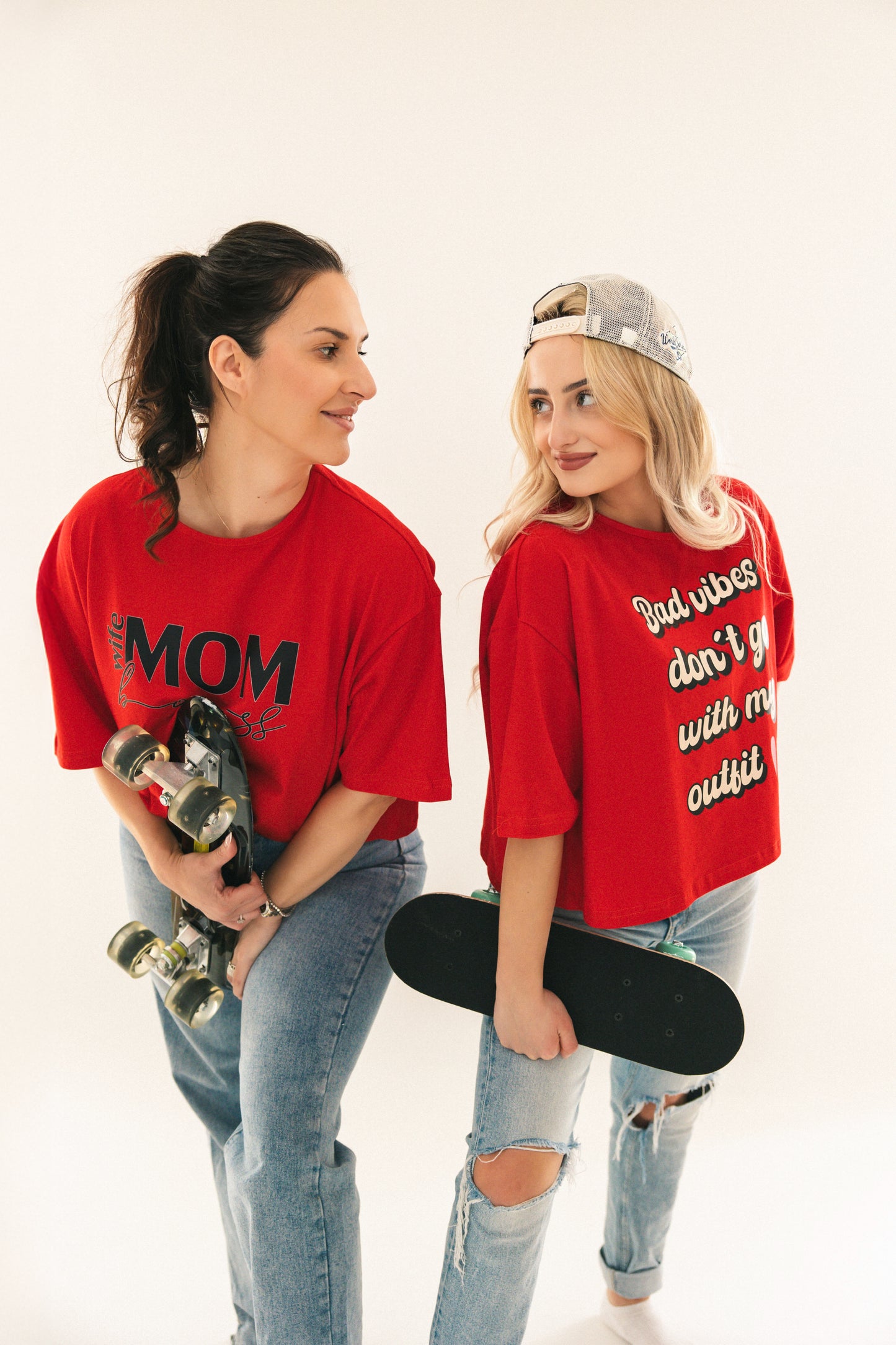 Bad vibes don't go with my outfit - rot Damen T-Shirt