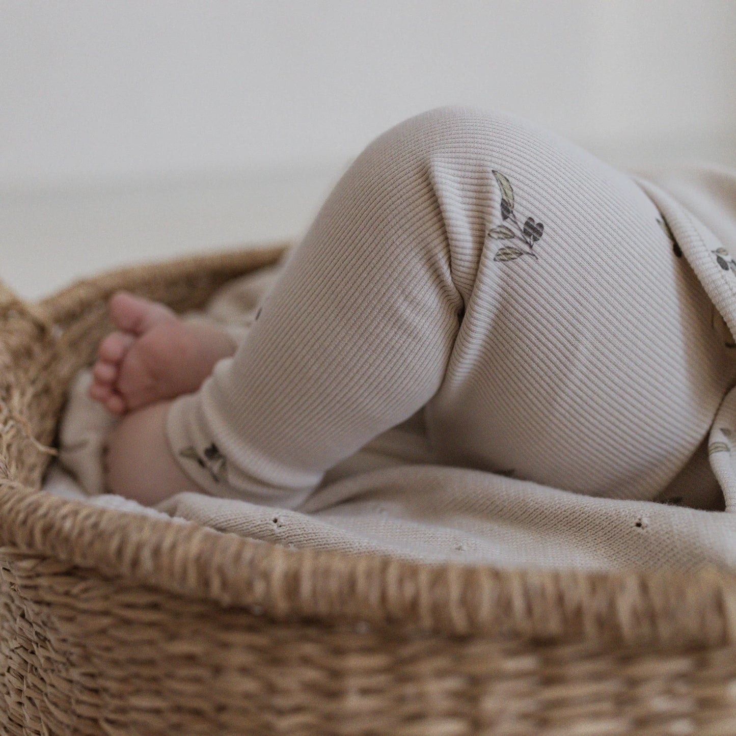 Cosy Roots Organic Rib Leggings - Tiny Olives