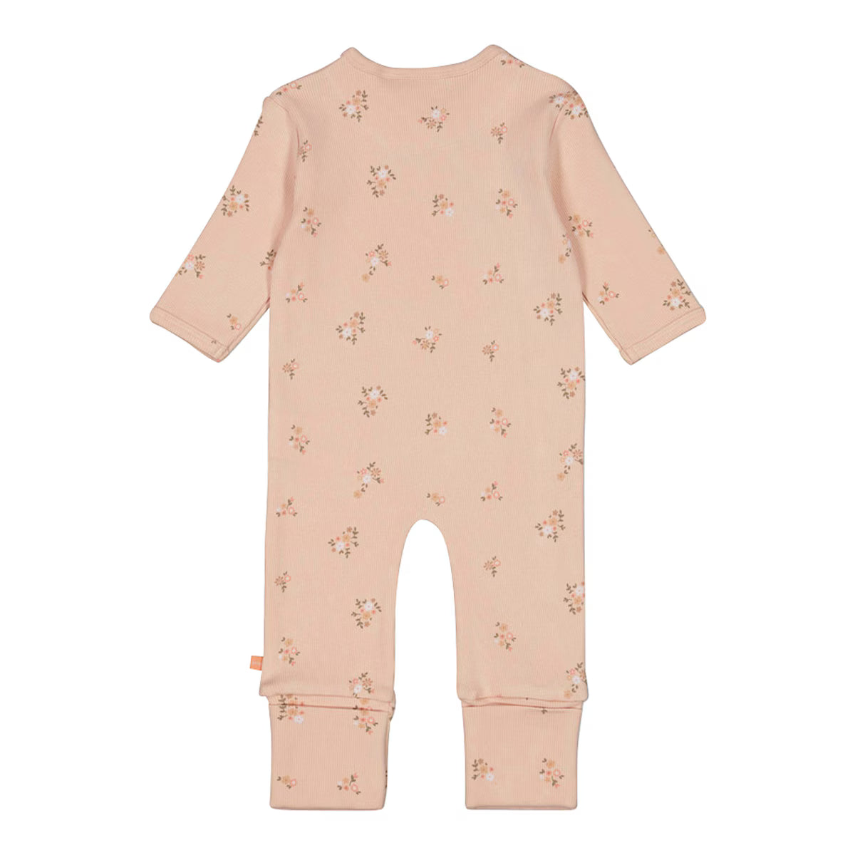 feetje Schlafoverall mit Klappfuß Blumen Ripp rosa