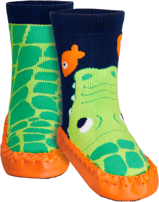 Kinder Antirutschsocken/ Hausschuh Krokodil