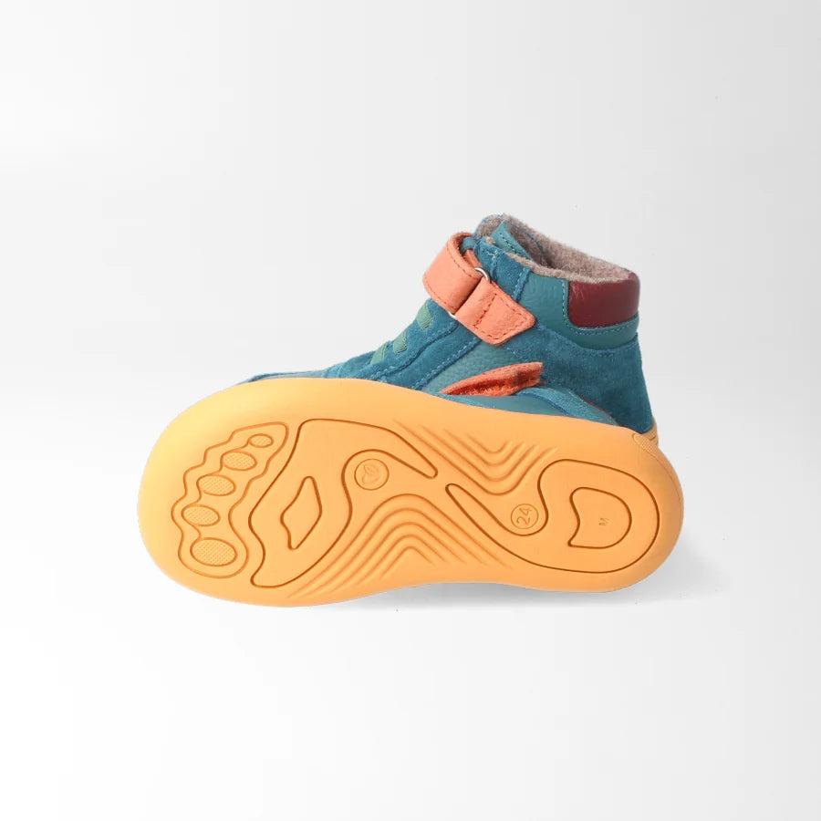 bLIFESTYLE Barfuß-Sneaker / Halbschuh BREIT anurafroschSTYLE petrol